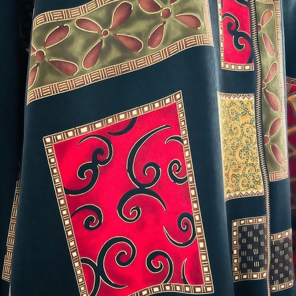 VNTG Kensington Square Blazer Zip Front Long Sleeve Cardigan Women Blazer Jacket - Picture 6 of 7